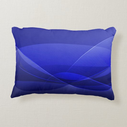 青王室の抽象芸術モダン背景デザイン アクセントクッション (裏面)
