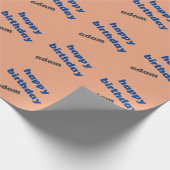 青王室の桃ハッピーバースデー ラッピングペーパー (角)