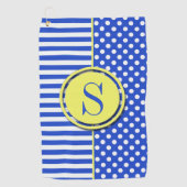 青王室の水玉模様とストライプ – モノグラムSTaylor ゴルフタオル (正面)