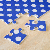 青王室の水玉模様とストライプ – モノグラムSTaylor ジグソーパズル (側面)