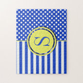 青王室の水玉模様とストライプ – モノグラムSTaylor ジグソーパズル (縦)