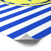 青王室の水玉模様とストライプ – モノグラムSTaylor ポスター (角)