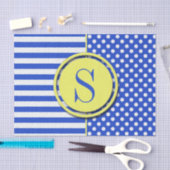 青王室の水玉模様とストライプ – モノグラムSTaylor 薄葉紙 (クラフト)