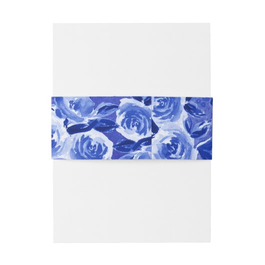 青王室の水色フローラ結婚 招待状ベリーバンド (裏面例)