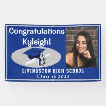 青王室の灰色アクセント付きビニール卒業写真