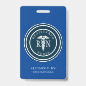 青王室の登録ナースRNパーソナライズされた ID バッジ (裏面)