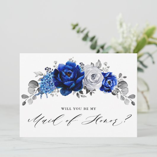 青王室の白が私のメイド・オブ・オーナー(花嫁付き添い人) 招待状 (スタンド正面)