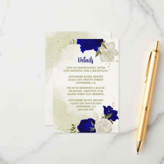 青王室の白の花が緑離れ エンクロージャーカード (正面/裏面インサイチュ)