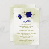 青王室の白の花が緑離れ エンクロージャーカード (正面/裏面)