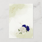 青王室の白の花が緑離れ エンクロージャーカード (裏面)