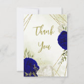 青王室の白の花が緑離れ サンキューカード (正面)