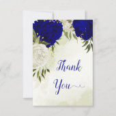 青王室の白の花が緑離れ サンキューカード (正面)