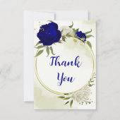 青王室の白の花が緑離れ サンキューカード (正面)