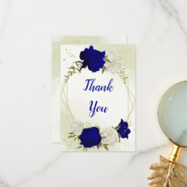 青王室の白の花が緑離れ サンキューカード