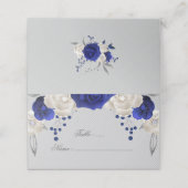 青王室の白の花グレー座席表 プレイスカード (外部開封)