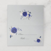 青王室の白の花グレー座席表 プレイスカード (外部開封)