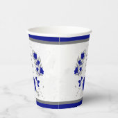 青王室の白の花シルバーボタニカルリース 紙コップ (右)