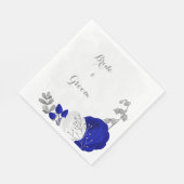 青王室の白の花シルバ結婚ー スタンダードランチョンナプキン (角)