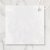 青王室の白の花シルバ結婚ー フェイバータグ (裏面)