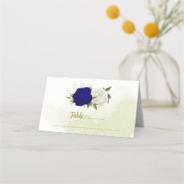 青王室の白の花葉は結婚青 プレイスカード