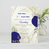 青王室の白の花葉は結婚青 招待状 (スタンド正面)