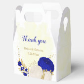 青王室の白の花金ゴールド結婚の フェイバーボックス (オープン)