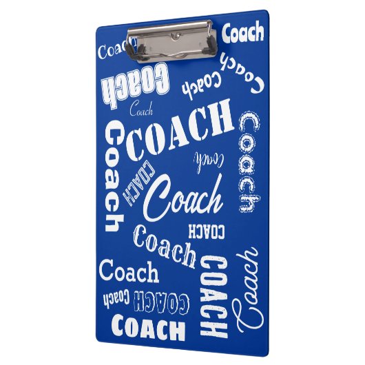 青王室の白コーチパーソナライズされたギフトネームアート クリップボード (左)