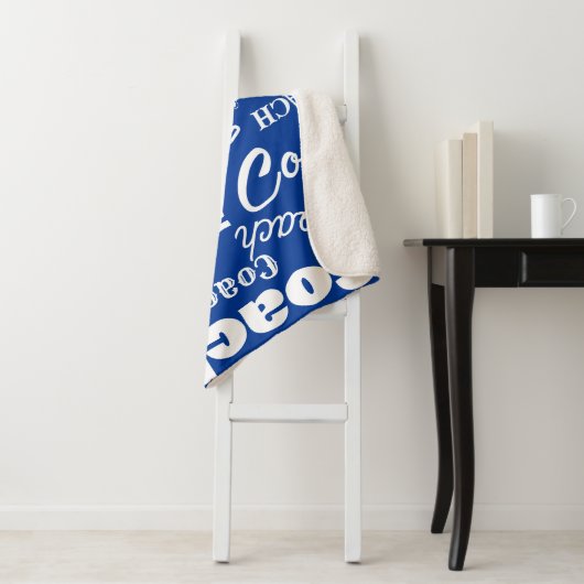 青王室の白コーチパーソナライズされたギフトネームアート シェルパブランケット (インサイチュ)