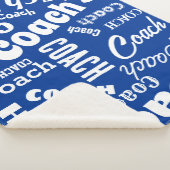 青王室の白コーチパーソナライズされたギフトネームアート シェルパブランケット (3/4)