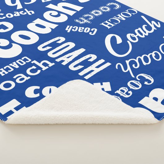 青王室の白コーチパーソナライズされたギフトネームアート シェルパブランケット (3/4)
