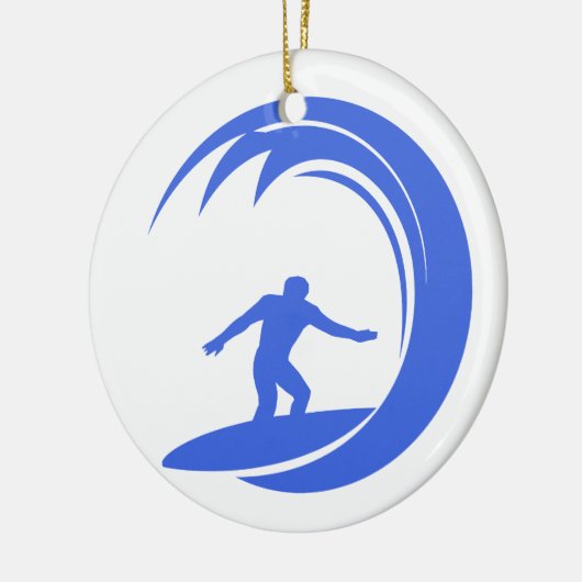 青王室の白サーフィン セラミックオーナメント (左)