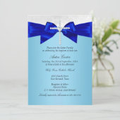 青王室の白シルバークロスボーイズ洗礼 招待状 (スタンド正面)