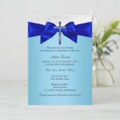 青王室の白シルバークロスボーイズ聖餐式 招待状 (スタンド正面)