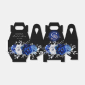 青王室の白シルバーメタリックブライダルシャワーFav フェイバーボックス (折り畳みなし)