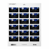 青王室の白シルバーメタリック結婚フローラズLa ラベル (フルシート)