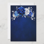 青王室の白シルバーメタリック 招待状 (裏面)