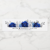 青王室の白シルバ結婚ーのウォーターボトル ペットボトルラベル (シングルラベル)