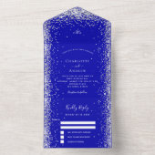 青王室の白シルバ結婚ーrsvp オールインワン招待状 (内側)