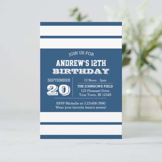 青王室の白チーム誕生日招待状 招待状 (スタンド正面)