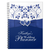 青王室の白ハートフローラノートブック2 ノートブック (正面)