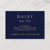 青王室の白バラ花フローラ 名刺 (裏面)