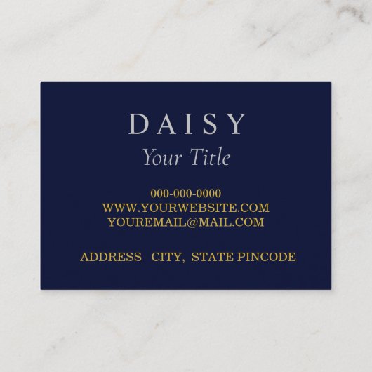 青王室の白バラ花フローラ 名刺 (裏面)