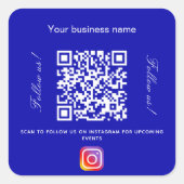 青王室の白ビジネス名qrコードinstram スクエアシール (正面)