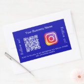 青王室の白ビジネス名qrコードinstram 長方形シール (封筒)