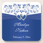 青王室の白フローラのコースター結婚セット(6) コースター (正面)