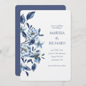 青王室の白フローラ植物学 招待状 (正面/裏面)