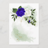 青王室の白フローラ緑詳細囲い エンクロージャーカード (裏面)