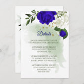 青王室の白フローラ緑詳細囲い エンクロージャーカード (正面/裏面)