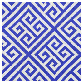 青王室の白メッドギリシャ語鍵Diag Tパターン#1 ファブリック