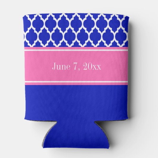 青王室の白モロッコ#4ホットピンク結婚の名前 缶クーラー (裏面)